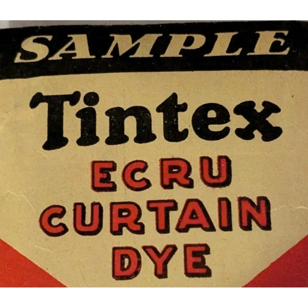 Vtg Tintex Ecru Curtain Dye Sample Envelope Park & Tilford 1950s Ephemera USA